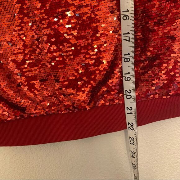 Cat & Jack Red reversible Sequin Sweatshirt Christmas Valentine’s Day L 10/12 - Picture 3 of 7